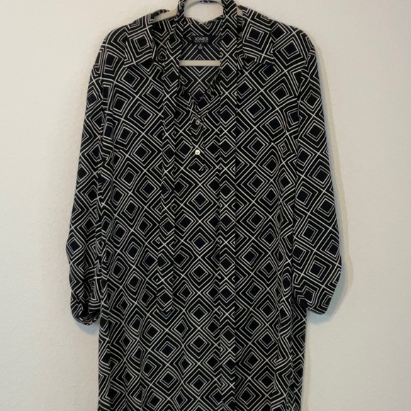 Jones New York Shift Dress Black White Size 16 - Picture 1 of 11
